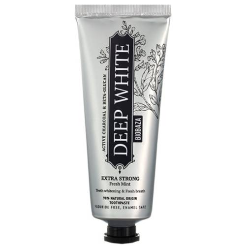 Pasta de dinti remineralizanta pentru albire cu pudra de albire si calciu mineral, 75ml, Biobaza
