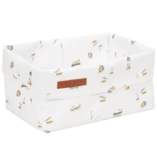 Cos de depozitare din bumbac Sailor's Bay White, 1 bucata, Little Dutch