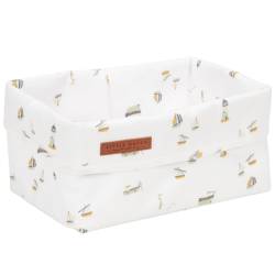 Cos de depozitare din bumbac Sailor's Bay White, 1 bucata, Little Dutch