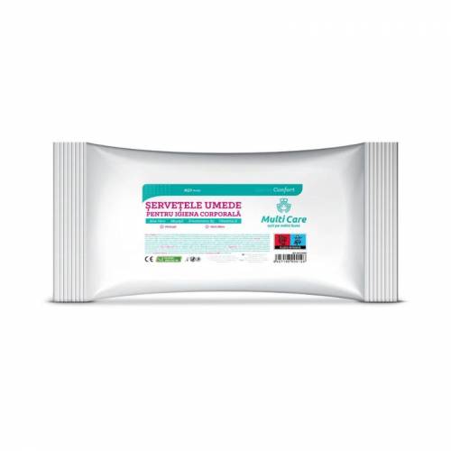 Servetele umede igiena corporala Confort, 50 bucati, Multi Care