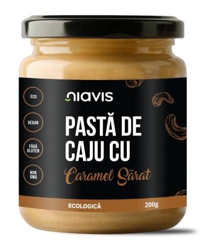 Pasta de caju cu caramel sarat, 200g, Niavis