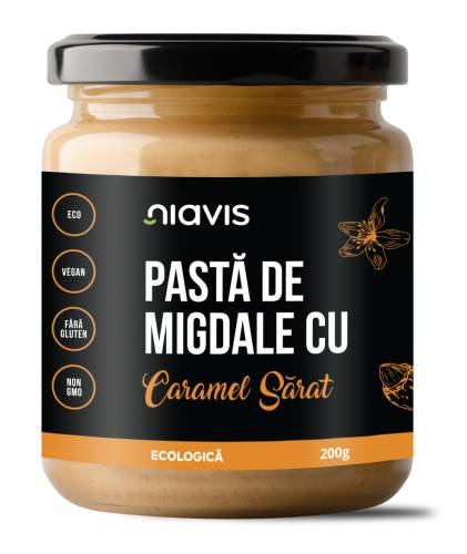 Pasta de migdale cu caramel sarat, 200g, Niavis