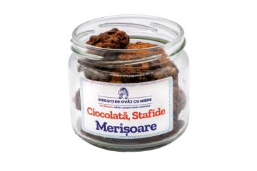 Biscuiti de ovaz cu ciocolata stafide merisoare, 145g, Ohvaz