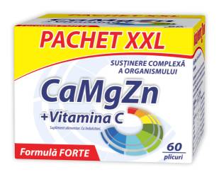 CaMgZn + Vitamina C, 60 plicuri, Zdrovit