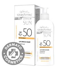 Lapte pentru protectie solara cu SPF 50 H3 Derma+ Sun, 150ml, Gerovital