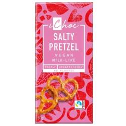 Ciocolata vegana ecologica Milk-Like Pretzel, 80g, IChoc