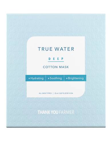 Masca de fata din bumbac True Water Deep, 25ml, Thank You Farmer