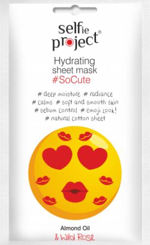 Masca hidratanta fata Emoji So Cute, 15ml, Selfie Project