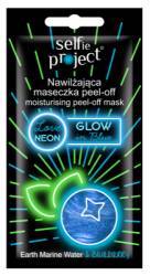 Masca exfolianta matifianta neon cu afine Glow in Blue, 10ml, Selfie Project