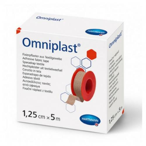 Rola plasture pe suport textil Omniplast 1.25cm x 5m, 1 bucata, Hartmann