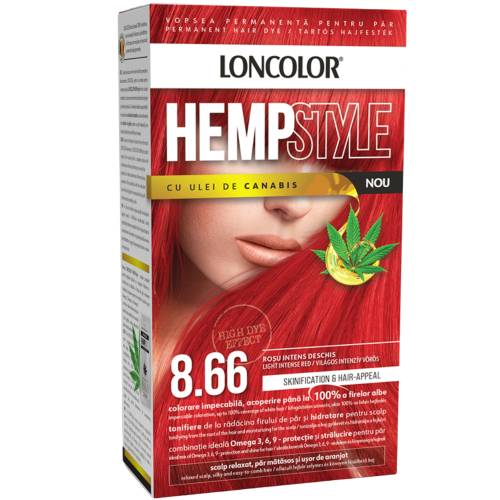 Vopsea de par permanenta Hempstyle Nr. 8.66, 110ml, Loncolor
