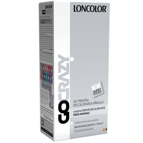 Set pentru decolorarea parului fara amoniac Go Crazy, 1 bucata, Loncolor