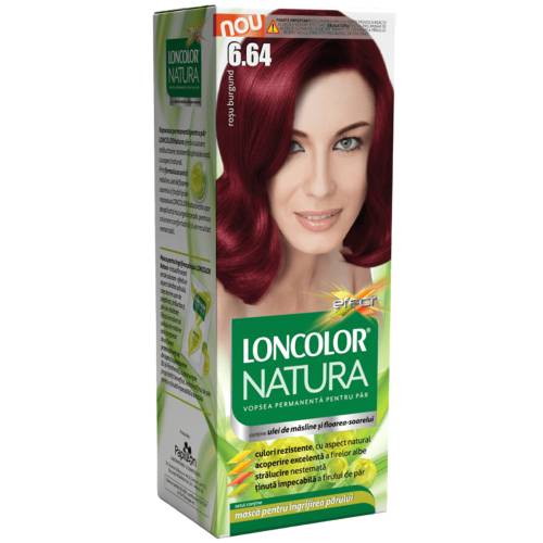 Vopsea de par permanenta Natura Nr. 6.64, 115ml, Loncolor