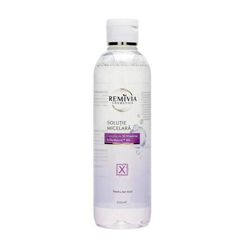 Solutie micelara pentru curatrea tenului, 250ml, Remivia