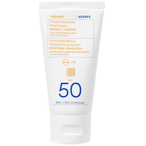 Crema de fata colorata Yoghurt Sun SPF50, 50ml, Korres