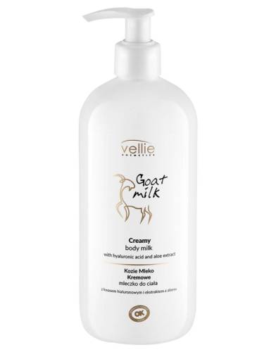 Lapte de corp cremos cu Acid Hialuronic Goat Milk, 500ml, Vellie