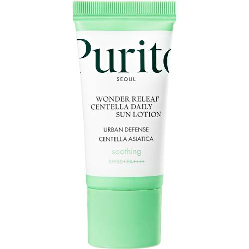 Crema de fata Wonder Releaf Centella Daily Sun Lotion Mini SPF 50+ PA++++, 15ml, Purito