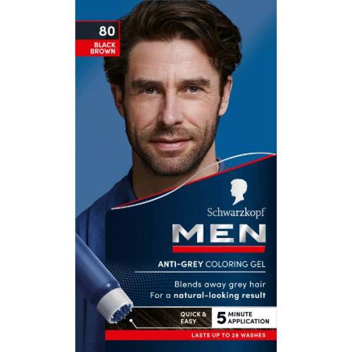 Gel colorant pentru barbati Perferct Negru Men, 1 bucata, Schwarzkopf