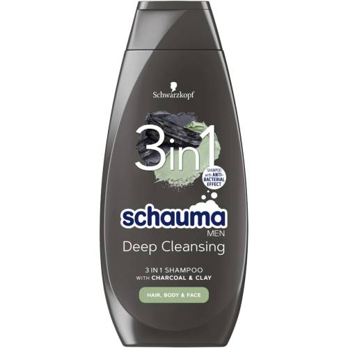 Sampon 3 in 1 pentru barbati Deep Cleansing, 400ml, Schauma