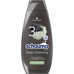 Sampon 3 in 1 pentru barbati Deep Cleansing, 400ml, Schauma