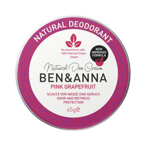 Deodorant natural crema Pink Grapefruit, 45g, Ben&Anna