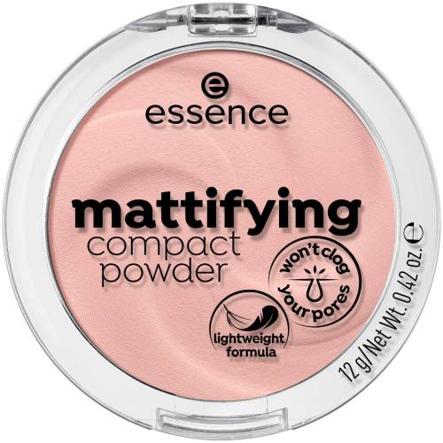 Pudra compacta matifianta 10 - Light Beige, 12g, Essence