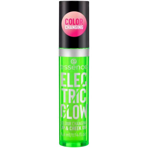 Ulei care isi schimba culoarea pentru buze si obraz Electric Glow colour changing lip & cheek oil, 4.4ml, Essence