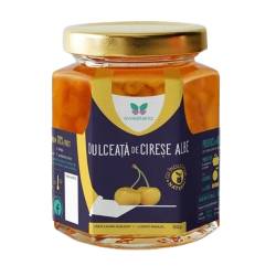 Dulceata de cirese albe cu indulcitor natural, 300g, Sweeteria