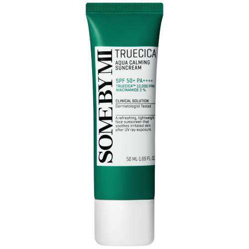 Crema pentru protectie solara calmanta cu centella asiatica SPF 50 PA++++ Trouble Line, 50ml, Some By Mi