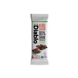 Ciocolata neagra 80% fara zahar, 75g, Diablo
