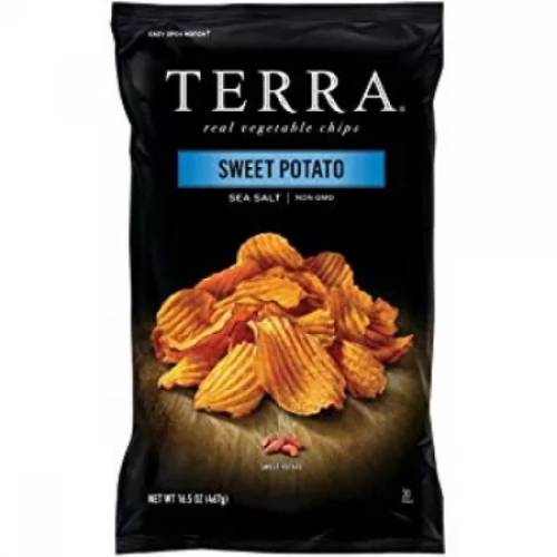 Chipsuri cu sare de mare Sweet Potato, 110g, Terra