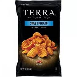 Chipsuri cu sare de mare Sweet Potato, 110g, Terra