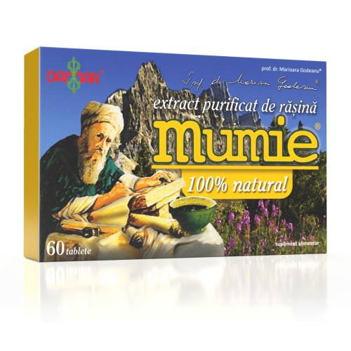 Extract purificat de rasina Mumie, 60 tablete, Damar