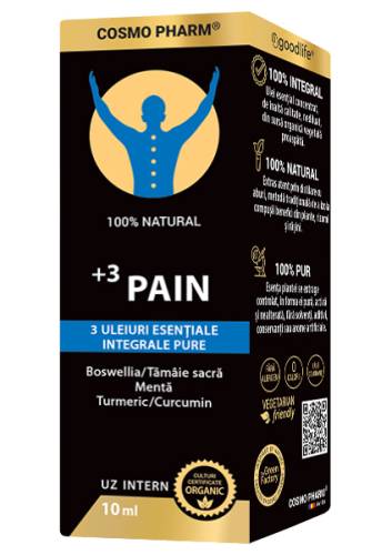 Mix de uleiuri esentiale integrale +3 Pain, 10ml, Cosmopharm