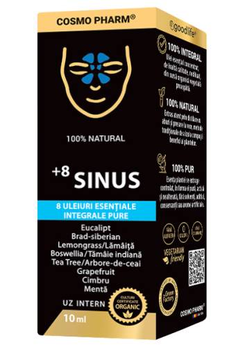 Mix de uleiuri esentiale +8 Sinus, 10ml, Cosmopharm