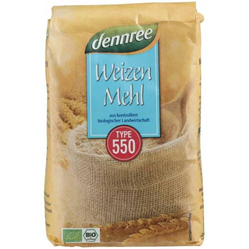 Faina alba de grau tip 550, 1kg, Dennree