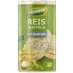 Rondele ecologice din orez expandat cu sare si fara gluten, 100g, Dennree