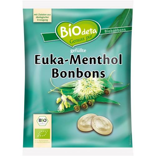Bomboane Bio cu eucalipt si mentol, 75g, BIOdeta