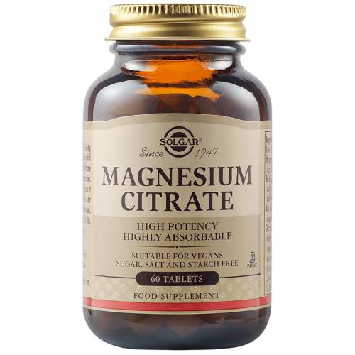 Citrat de magneziu 200mg, 60 tablete, Solgar