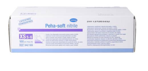 Manusi de examinare albastre din nitril marimea XS Peha Soft, 100 bucati, Hartmann
