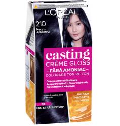 Vopsea de par semi-permanenta fara amoniac Casting Creme Gloss 210 Negru Albastrui, 180ml, L'Oreal Paris