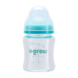 Pachet Biberon de sticla 120ml + Tentine 2 bucati, U-Grow