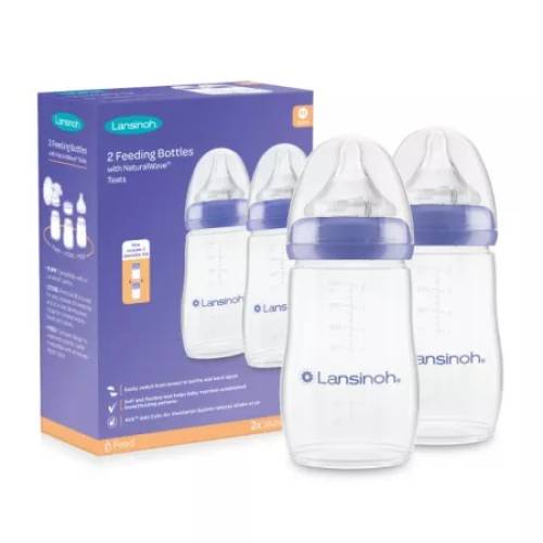 Biberon cu tetina Naturalwave, 2 x 240ml, Lansinoh