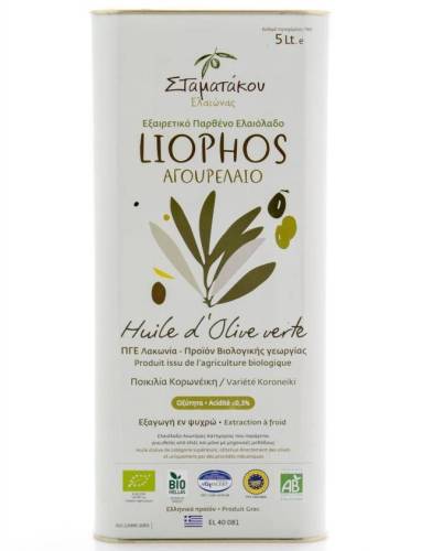Ulei de masline extravirgin, Liophos, Early Harvest, eco-bio 5 litri, Stamatakos