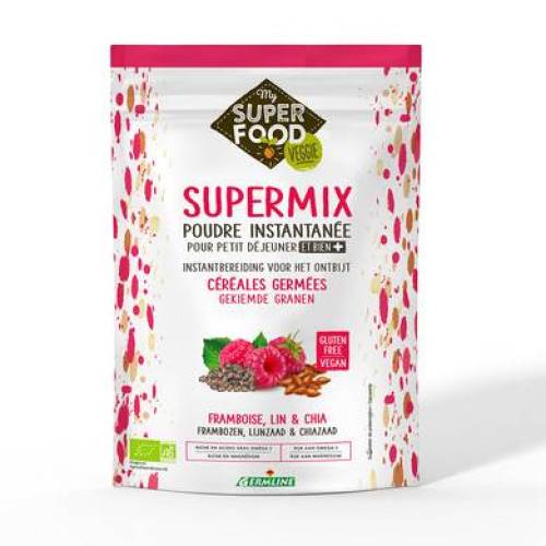 Supermix pentru micul dejun cu zmeura, in si chia, eco-bio 350g, fara gluten, Germline