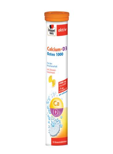 DOPPELHERZ Calcium+D Osteo 1000 15cp.eff