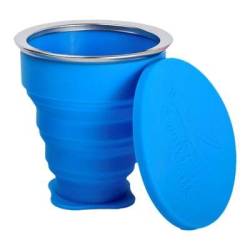 Pahar Pliabil albastru, Pentru Igienizarea Cupei Menstruale, 225ml, Me Luna