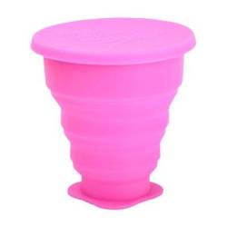 Pahar Pliabil pentru Igienizarea Cupei Menstruale, Roz, 225ml, Me Luna