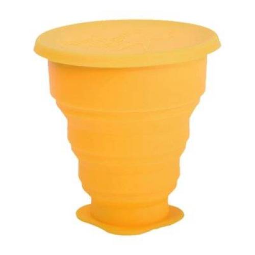 Pahar Pliabil pentru Igienizarea Cupei Menstruale Galben 225ml, Me Luna