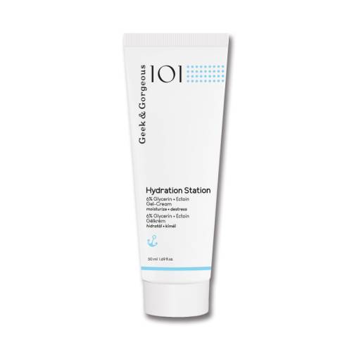 Crema hidratanta 6 % Glicerina + Ectoina Hydration Station, 50 ml, Geek & Gorgeous
